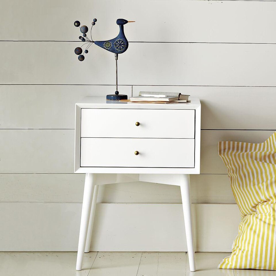 MidCentury Bedside Table White west elm Australia